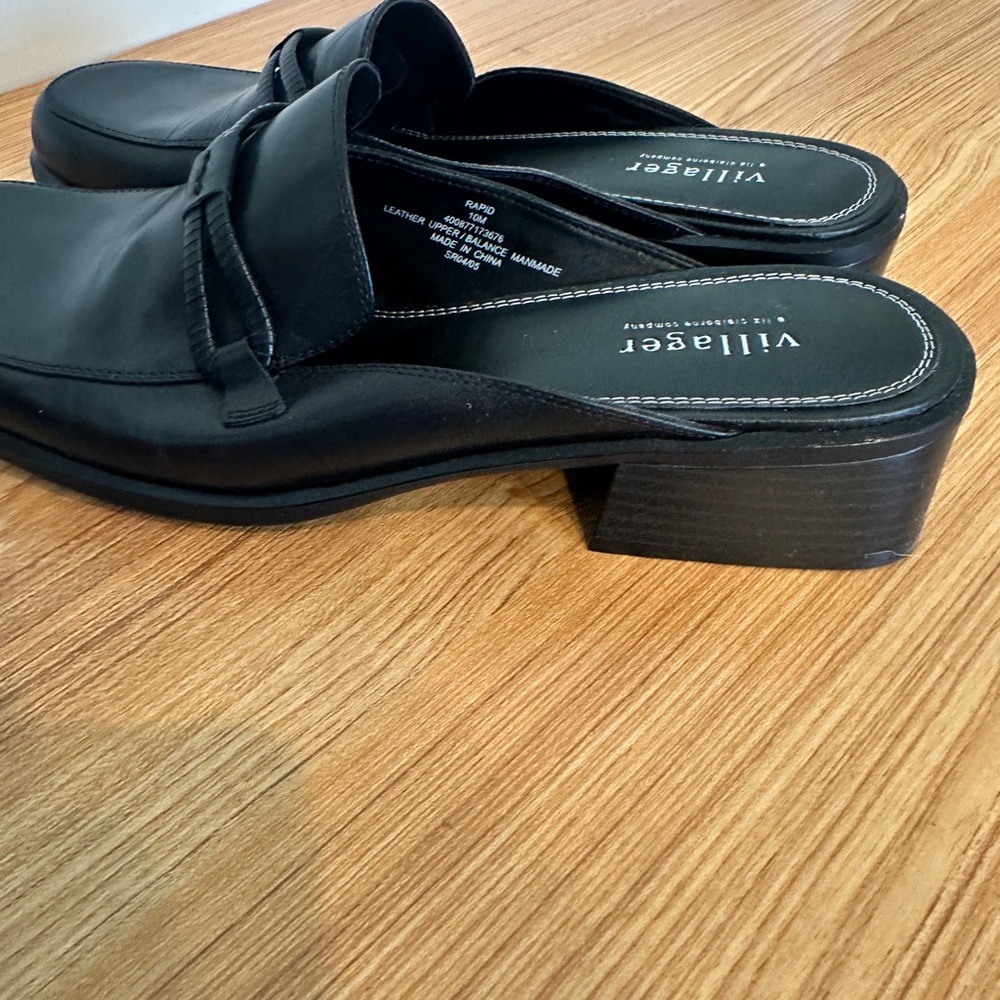 Villager By Liz Claiborne Black Women’s Sz 10 Mules - Picture 4 of 7